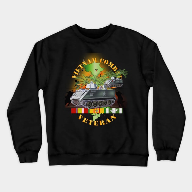 Vietnam Combat Vet -  w APCs- Ambush Crewneck Sweatshirt by twix123844